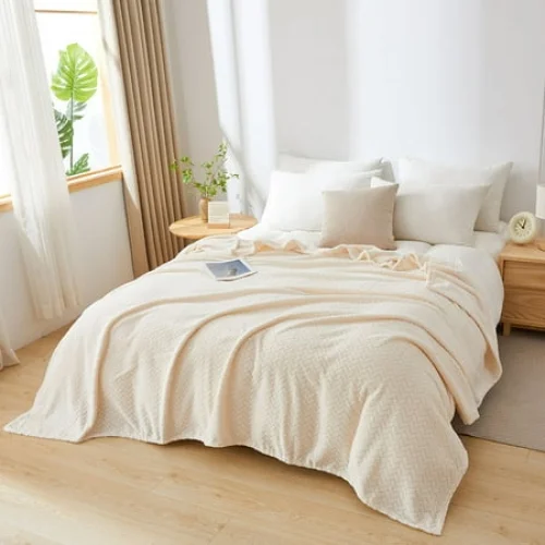 Uiz Merueh Cooling Blanket - Throw/Twin/Queen/King Size - Fuzzy Soft Microfiber Fleece Blanket