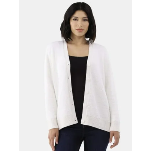 Time and Tru Women's Super Soft Button Cardigan, Sizes XS-XXXL