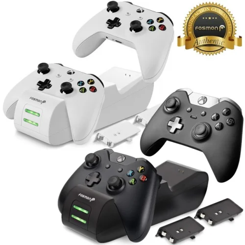 Dual Controller Quick Charge Dock Stand Station Battery Pack for Xbox One X S
