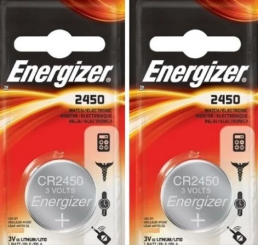 Energizer 2450 Lithium Coin Battery, 2 Pack