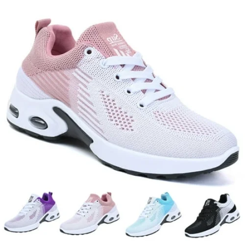 BERANMEY Comfort Sneakers for Women - Casual Walking Shoes with Breathable Mesh and Air Cushion Sole