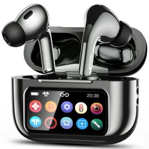 VEAT00L A9 ANC+ENC Earbuds with Smart Touch Screen, Bluetooth 5.4, HiFi Stereo