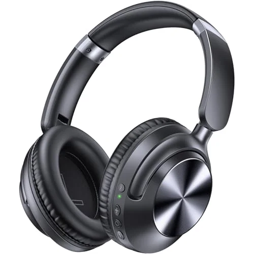 TAGRY Hybrid Active Noise Cancelling Headphones 100H Playtime Wireless Bluetooth Over Ear Headset