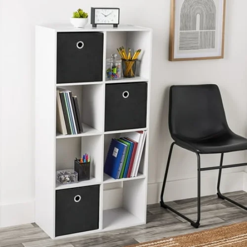Mainstays 8 Cube Storage Organizer, White - Versatile Storage for Home, Office, and More