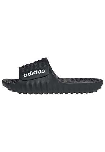 adidas Unisex-Adult Adissage Flux, Black/White/Black, Size 10