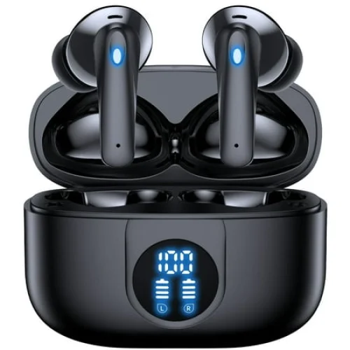 VEAT00L P91 Wireless Earbuds, Bluetooth Headphones with Noise Cancelling Mics, 60H Playback, IP7 Waterproof