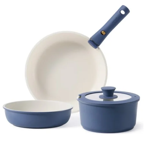 5-Piece Carote Nonstick Cookware Set with Detachable Handles, Oven Safe, Induction Ready
