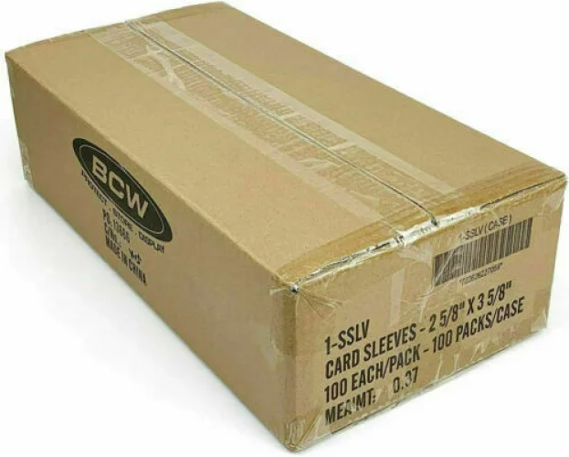 10000 BCW Soft Penny Card Sleeves - Case of 100 Packs for Protecting Trading Cards