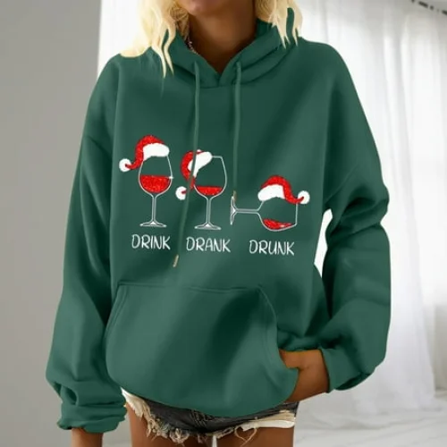 Women's Printing Long Sleeve Pocket Casual Pullover Shirt Blouse - Multiple Sizes Available