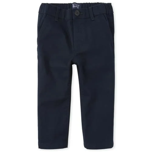 2-Pack Children's Place Boys Stretch Chino Pants, Navy, Size 8