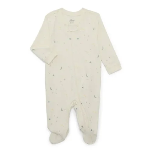 Bliss by Garanimals Baby Boys or Girls Cotton Layette One Piece Footed Sleeper Pajamas, Newborn-9 Months