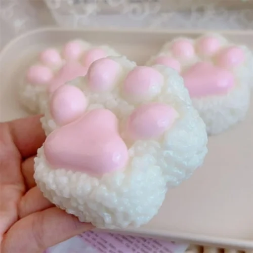 Paw Fidget Toy for Stress Relief - 3.5 Inch Cute Cat Paw Squeeze Toy for Anxiety Relaxation