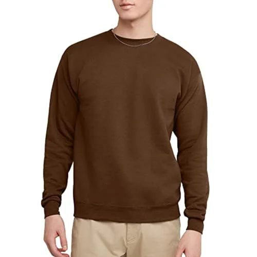 Hanes Men's EcoSmart Fleece Sweatshirt, Cotton-Blend Pullover, Crewneck Sweatshirt for Men