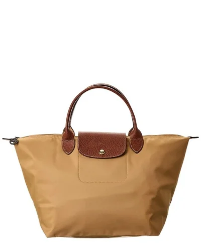 Longchamp Le Pliage Original Medium Canvas Handbag Women's Brown