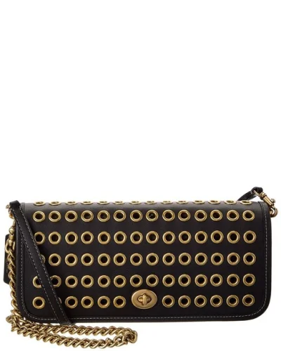 Coach The Coach Originals Grommets Dinky Leather Bag Women's Black