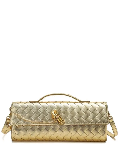 Tiffany & Fred Paris Woven Leather Clutch Women's