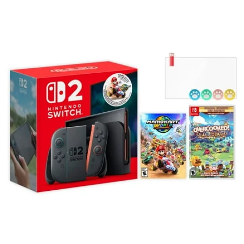 Nintendo Switch 2 Mario Kart World Bundle 256GB with Accessories and Games