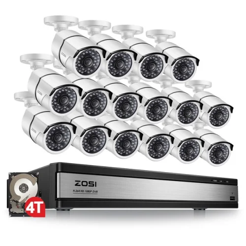 ZOSI 16ch 5MP Lite DVR 1080p Security Camera System CCTV with HDD