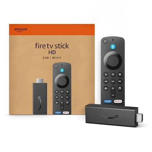 Amazon Fire TV Stick HD (Newest Model) with Alexa Voice Remote and Smart Home Controls for HD Streaming