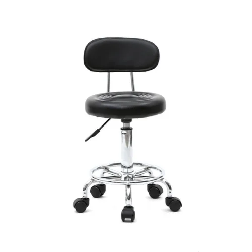 Rolling Garage Stool Adjustable Mechanic Work Shop PU Leather Seat for Garage