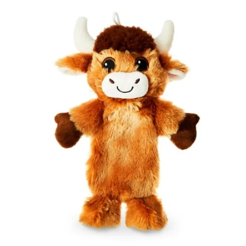 Vibrant Life 11.5 Inch Longhorn Cow Squeaky Plush Dog Toy for Light to Moderate Chewing