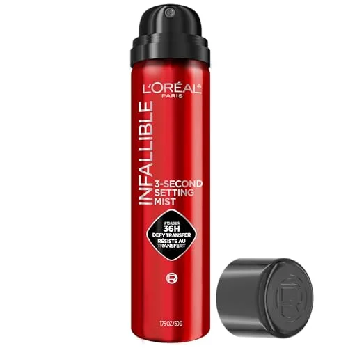 L'Oreal Paris Infallible 3-Second Setting Spray Mist, 1.76 oz, Microfine Mist for 36HR Wear