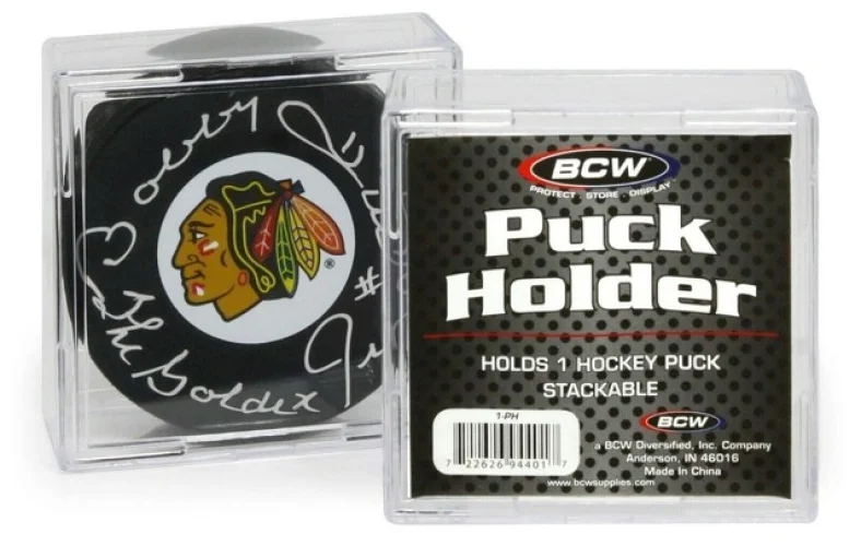 Lot of 6 BCW Hockey Puck Squares Square Holders Holder Cubes Displays