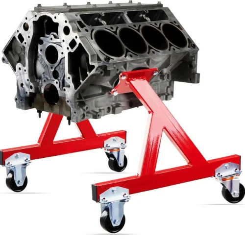 Engine Storage Stand with Casters for Chevy LS1 LS2 LS3 LS6 Red