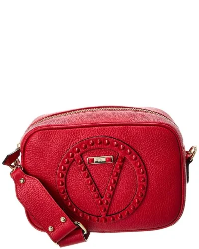 Valentino By Mario Valentino Mia Rock Leather Crossbody Women's Red Os