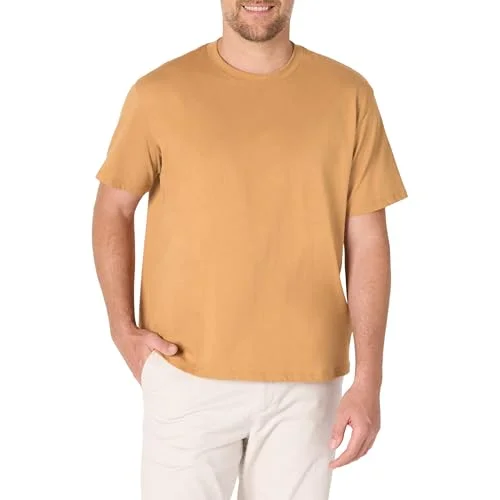 Amazon Essentials Men's Relaxed Fit T-Shirt, Dark Tan, Large