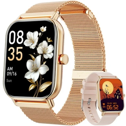 Mingdaln Smart Watch - 1.85 inch Fitness Tracker with Calls, Messages, 100+ Sports Modes