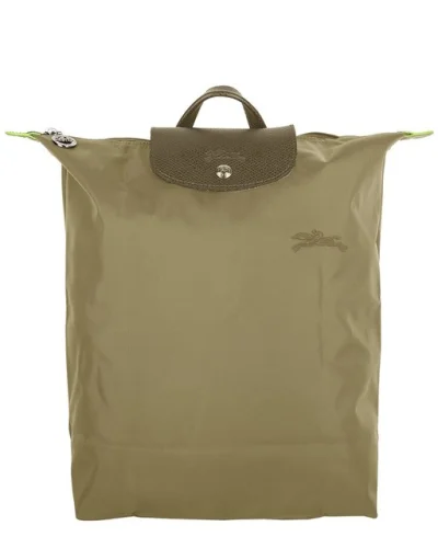 Longchamp Le Pliage Green Medium Canvas Backpack Women's