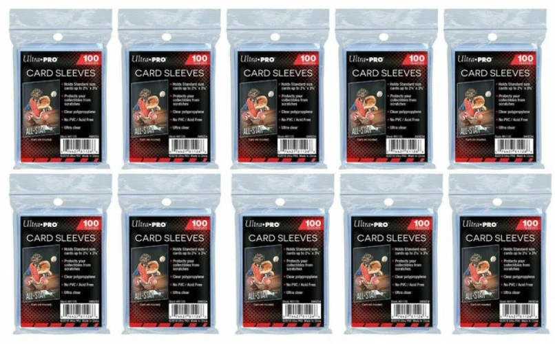 1000 Ultra Pro Penny Sleeves Sports Cards Soft Standard Size Acid - 10 Packs
