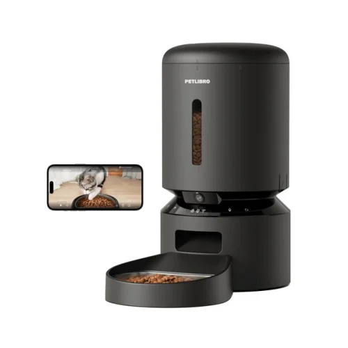Certified Refurbished Petlibro PL-AF203-04B Automatic Feeder with Camera, Black