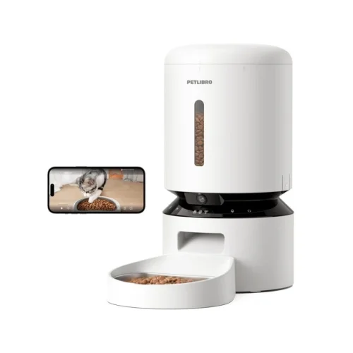 Certified Refurbished Petlibro PL-AF203-04W Automatic Feeder with Camera, White