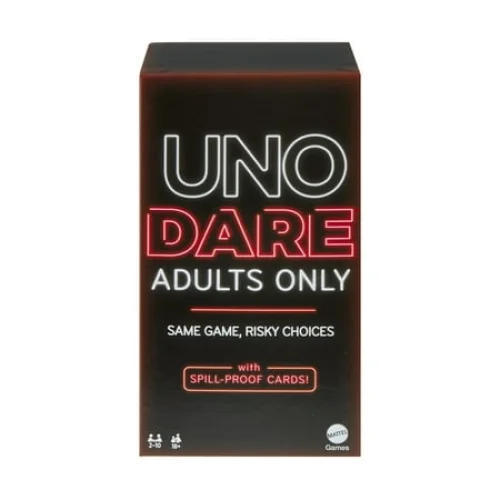 UNO Dare Adults Only Card Game - 2 to 10 Players - Waterproof Cards and Dice for Adult Game Night