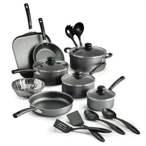 Tramontina Primaware 18-Piece Non-stick Cookware Set, Steel Gray