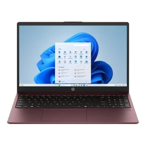 HP 15.6 inch HD Windows Laptop Intel Processor N200 4GB RAM 128GB UFS Glimmer Garnet