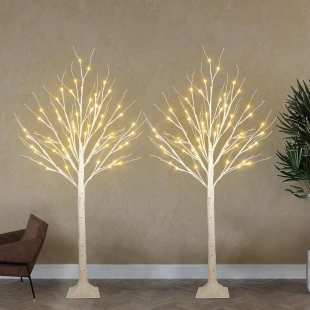 Birch Tree for Indoor - Outdoor Decorations (2-Pack)