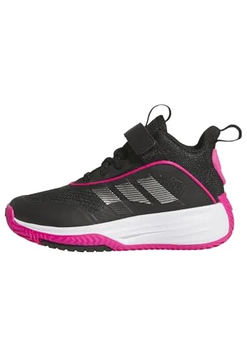 adidas Unisex-Kids Own The Game 3.0 Basketball, Black/Iron Metallic/Shock Pink