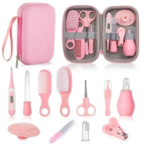 Lictin Baby Grooming and Health Kit, Nursery Safety Health Care Set, Pink