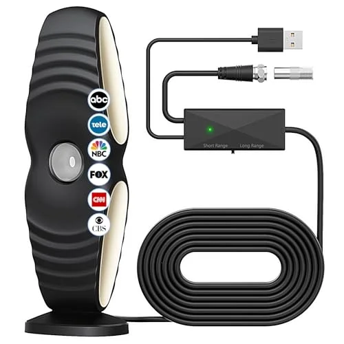 2025 TV Antenna for Smart TV Indoor/Outdoor with Amplifier Supports 4K 1080p HD Local Channels