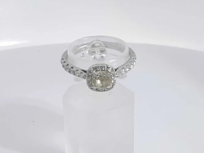.55 Cttw Diamond 18k White Gold Ring, 3.7 Grams, Size 6.5, Aa0725wzxsa