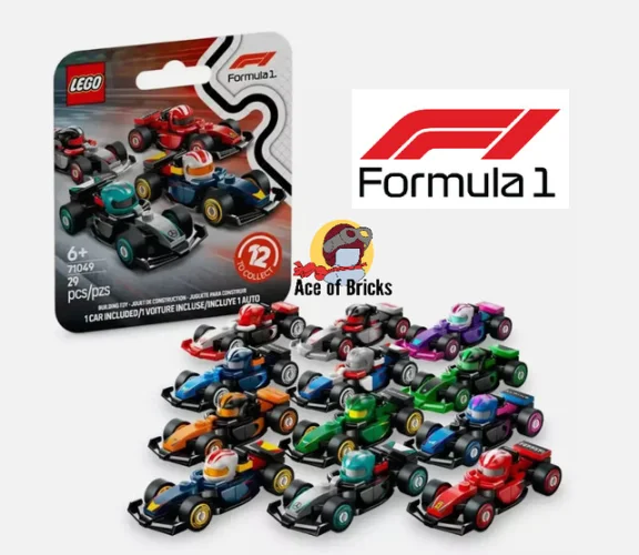 12 LEGO Formula F1 Collectible Race Cars 71049 - Complete Set (Sealed)