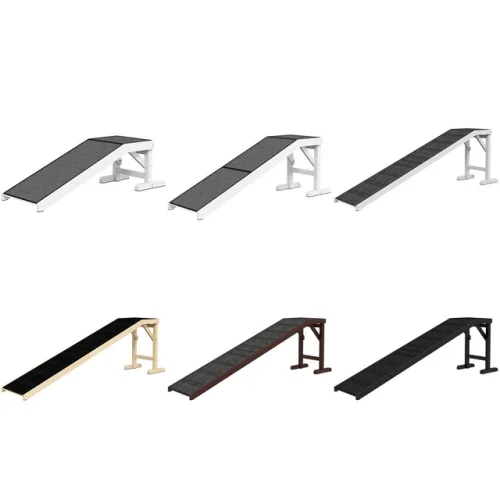 PawHut Foldable Pet Ramp for Dogs Non-slip Carpet Platform