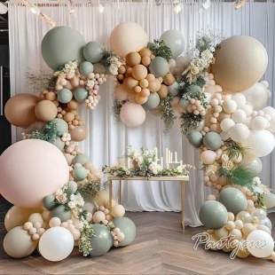 Dusty Green Nude Balloon Garland