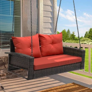 YITAHOME Wicker Outdoor Hanging Porch Swing Chair