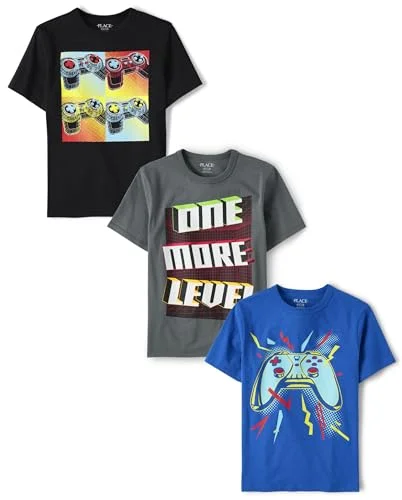 3-Pack Children's Place Boys Short Sleeve Graphic T-Shirts