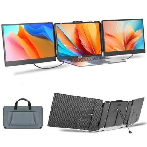 Laptop Screen Extender Monitor, 14" IPS Portable Monitor for Laptop Extension, 1080P FHD