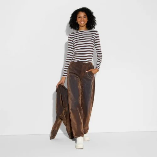 Women's 90's Mid-Rise Relaxed Straight Jeans - Wild Fable™ Brown 10